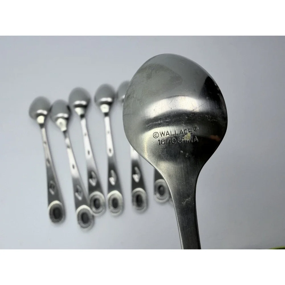 Wallace Taos 18/10 Southwest Style Stainless Flatware Iced Tea Spoons Set Of 8